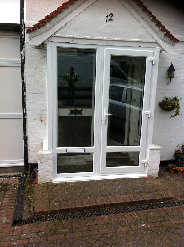 uPVC French doors fitted as front entrance in Hanwell