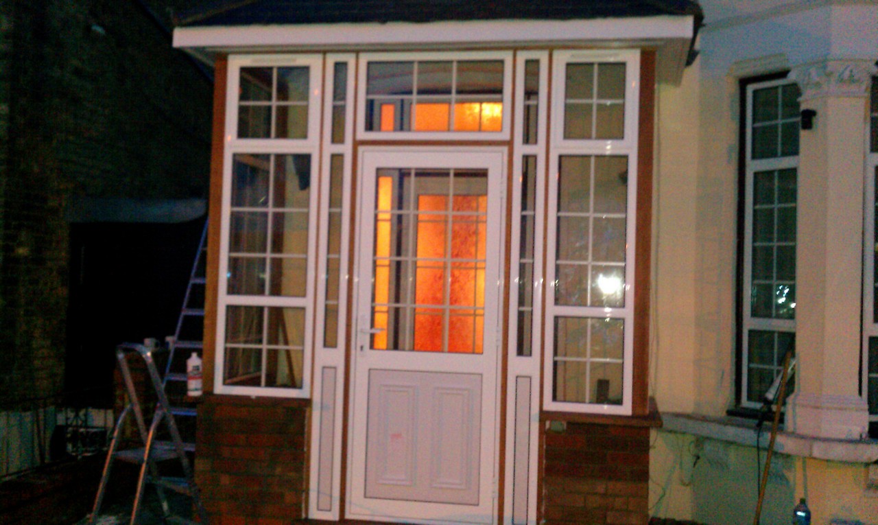 uPVC porch with Georgian bar glazing installed in Hanwell